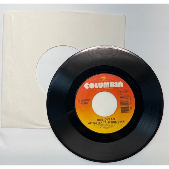 Bob Dylan Tight Connection to My Heart / We Better Talk This Over 45 Rock 1985 - Picture 4 of 4